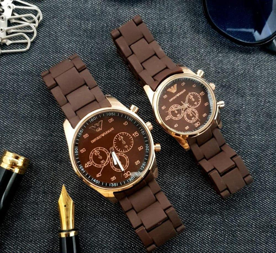 2 pcs Unisex stainless Couple watches